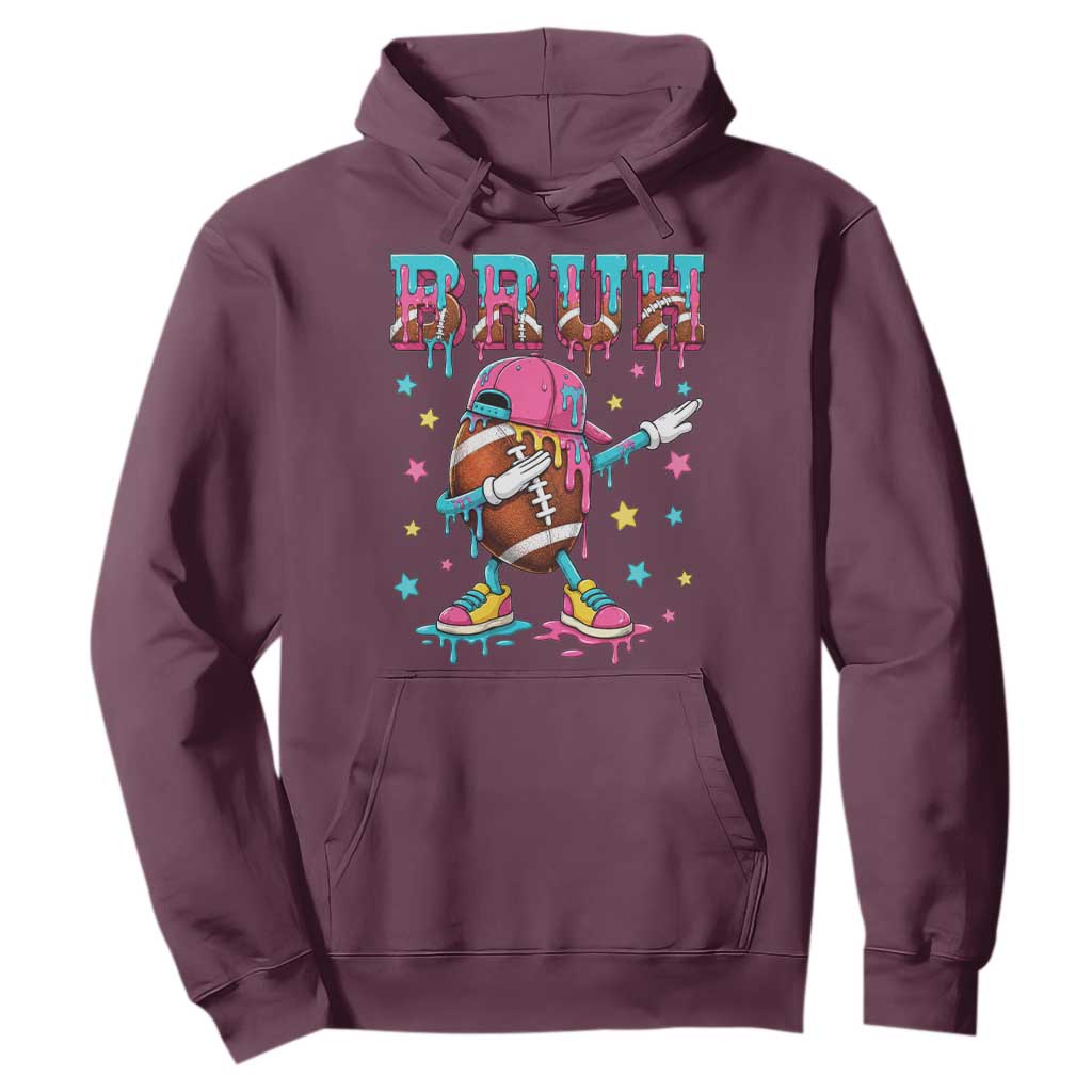 Funny Bruh Football Ice Cream Drip Hoodie Game Day Dripping