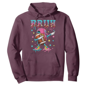 Funny Bruh Football Ice Cream Drip Hoodie Game Day Dripping