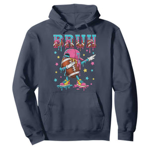 Funny Bruh Football Ice Cream Drip Hoodie Game Day Dripping