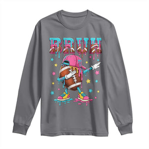 Funny Bruh Football Ice Cream Drip Long Sleeve Shirt Game Day Dripping