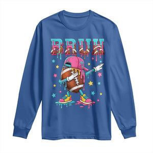 Funny Bruh Football Ice Cream Drip Long Sleeve Shirt Game Day Dripping