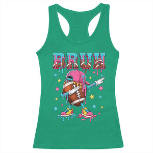 Funny Bruh Football Ice Cream Drip Racerback Tank Top Game Day Dripping