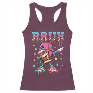 Funny Bruh Football Ice Cream Drip Racerback Tank Top Game Day Dripping