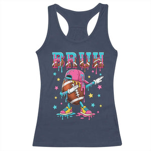 Funny Bruh Football Ice Cream Drip Racerback Tank Top Game Day Dripping
