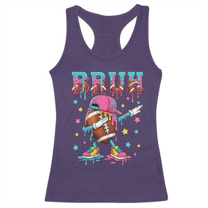 Funny Bruh Football Ice Cream Drip Racerback Tank Top Game Day Dripping