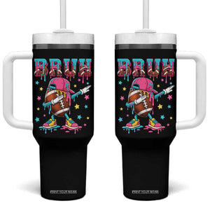 Funny Bruh Football Ice Cream Drip Tumbler With Handle Game Day Dripping