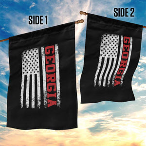 Vintage Georgia American Flag Garden Flag Distressed Varsity Aesthetic Letters GA State