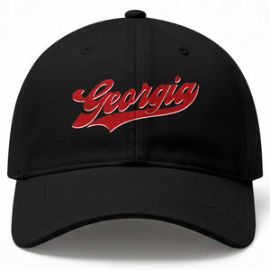 Georgia Vintage Varsity Script Classic Sports Jersey Style Baseball Cap