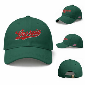 Georgia Vintage Varsity Script Classic Sports Jersey Style Baseball Cap