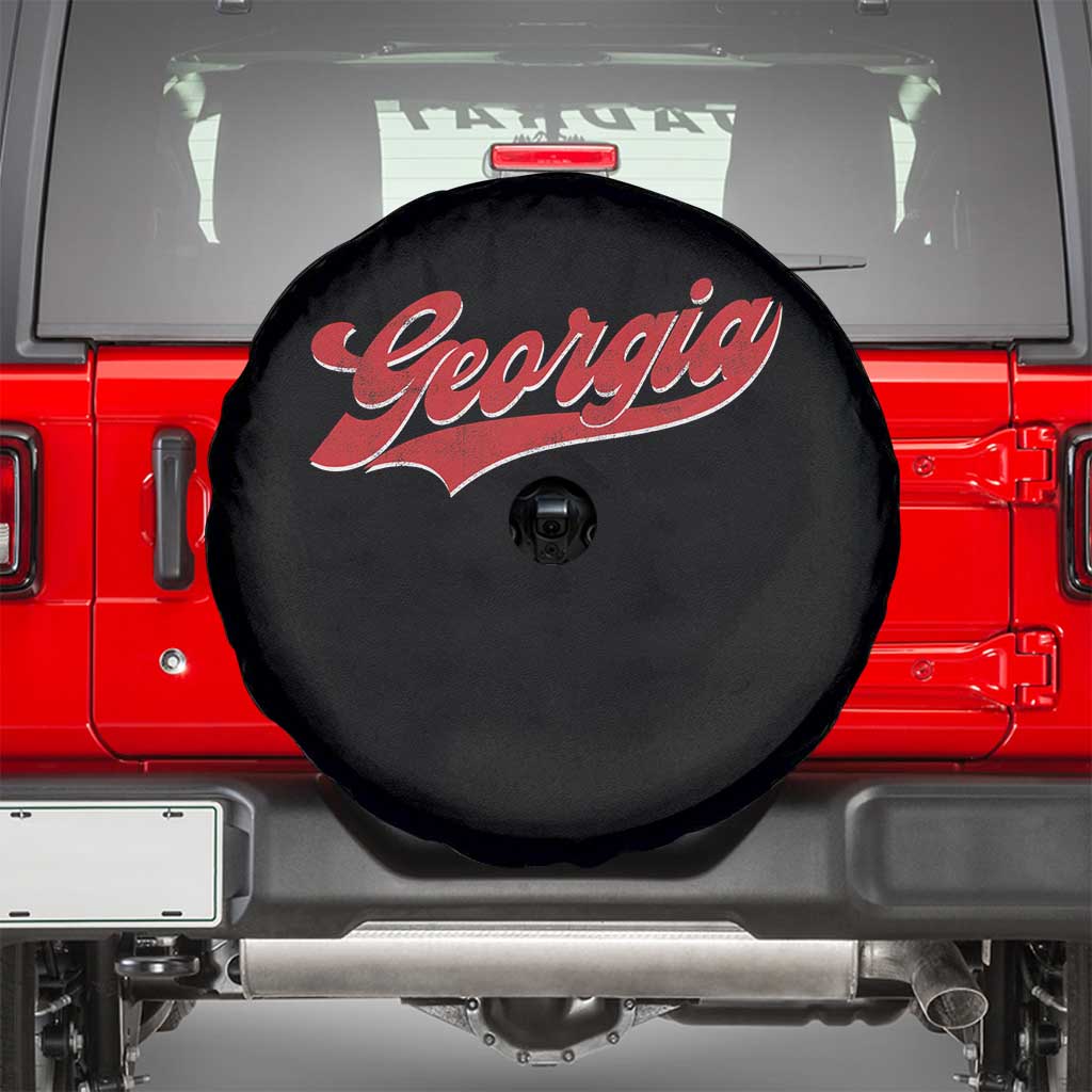 Georgia Vintage Varsity Script Classic Sports Jersey Style Spare Tire Cover
