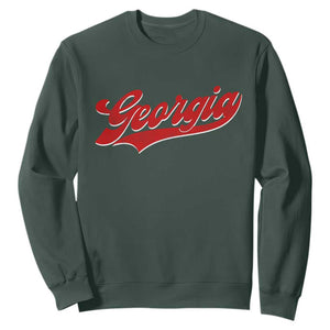 Georgia Vintage Varsity Script Classic Sports Jersey Style Sweatshirt