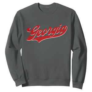 Georgia Vintage Varsity Script Classic Sports Jersey Style Sweatshirt