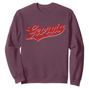 Georgia Vintage Varsity Script Classic Sports Jersey Style Sweatshirt