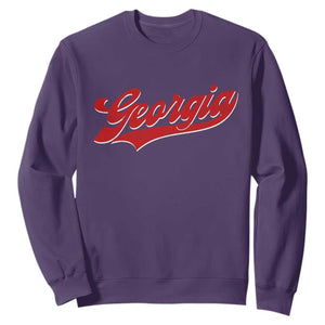 Georgia Vintage Varsity Script Classic Sports Jersey Style Sweatshirt