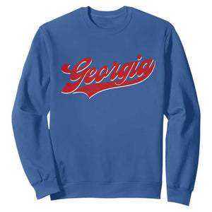 Georgia Vintage Varsity Script Classic Sports Jersey Style Sweatshirt
