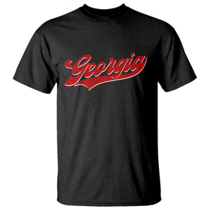 Georgia Vintage Varsity Script Classic Sports Jersey Style T Shirt