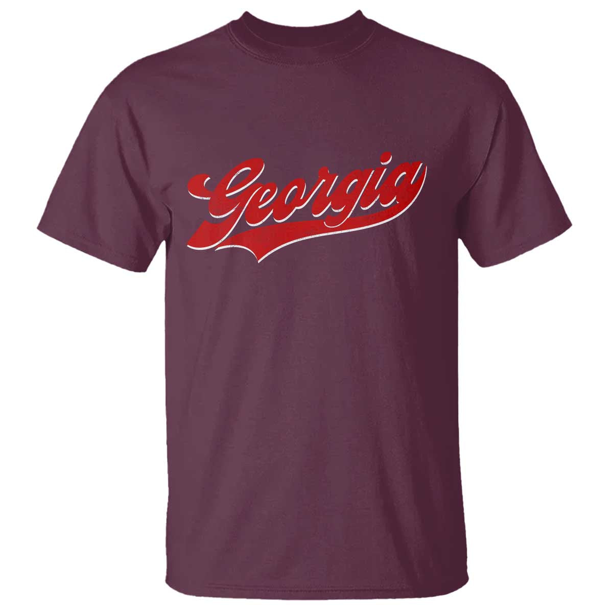 Georgia Vintage Varsity Script Classic Sports Jersey Style T Shirt