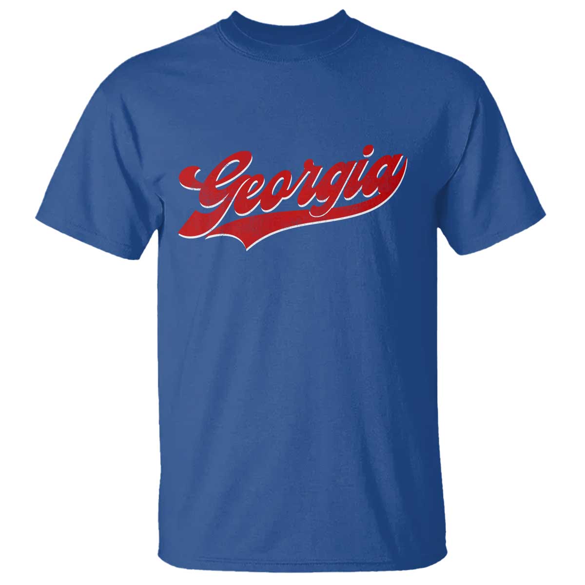 Georgia Vintage Varsity Script Classic Sports Jersey Style T Shirt