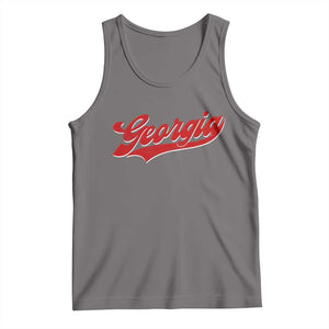 Georgia Vintage Varsity Script Classic Sports Jersey Style Tank Top
