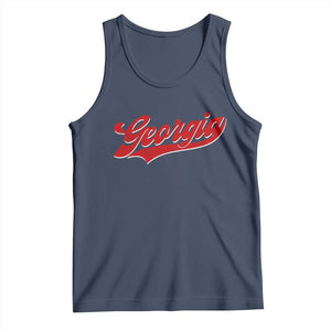 Georgia Vintage Varsity Script Classic Sports Jersey Style Tank Top