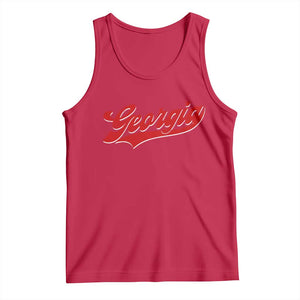 Georgia Vintage Varsity Script Classic Sports Jersey Style Tank Top