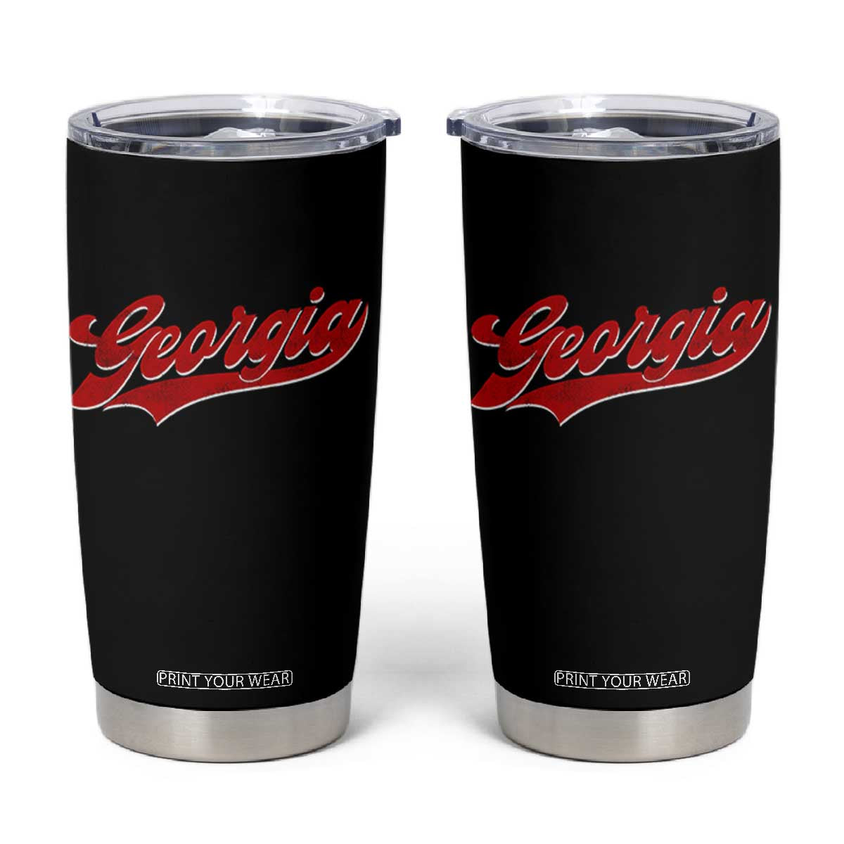 Georgia Vintage Varsity Script Classic Sports Jersey Style Tumbler Cup