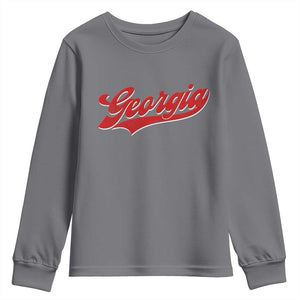 Georgia Vintage Varsity Script Classic Sports Jersey Style Youth Sweatshirt