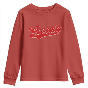 Georgia Vintage Varsity Script Classic Sports Jersey Style Youth Sweatshirt