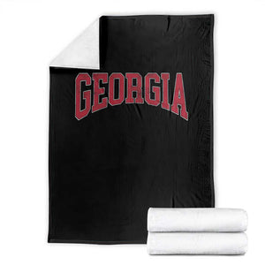Georgia Sports Throwback Design Jersey Style Throw Blanket