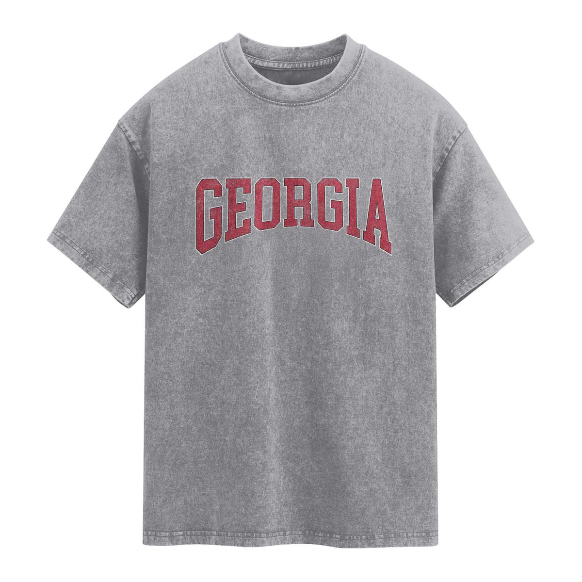 Georgia Sports Throwback Design Jersey Style Washed Cotton T-Shirt