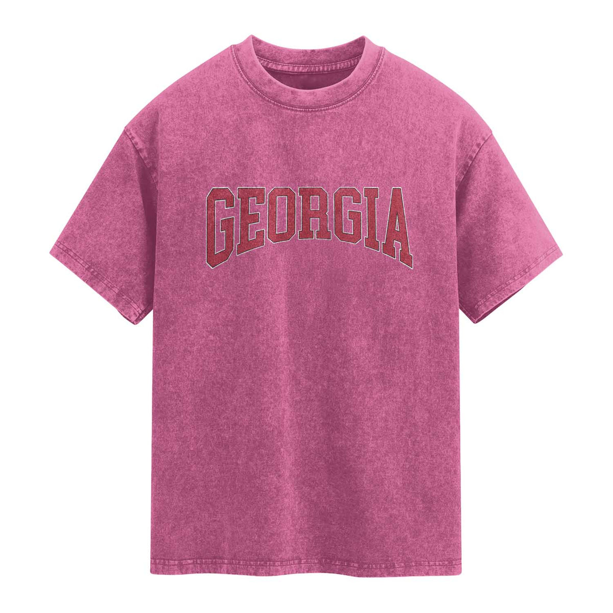 Georgia Sports Throwback Design Jersey Style Washed Cotton T-Shirt