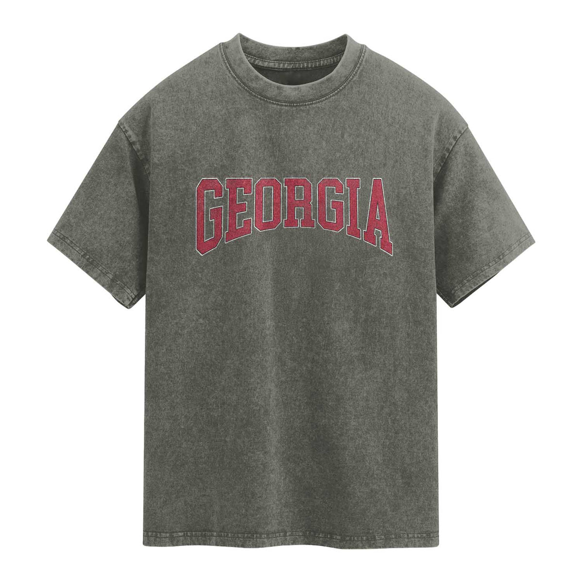 Georgia Sports Throwback Design Jersey Style Washed Cotton T-Shirt