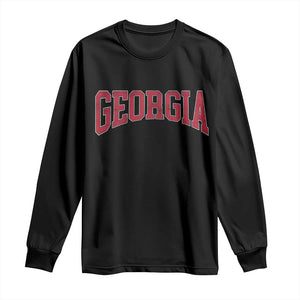 Georgia Sports Throwback Design Jersey Style Long Sleeve Shirt
