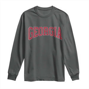 Georgia Sports Throwback Design Jersey Style Long Sleeve Shirt