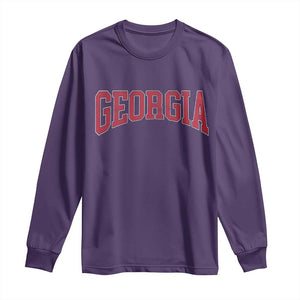 Georgia Sports Throwback Design Jersey Style Long Sleeve Shirt