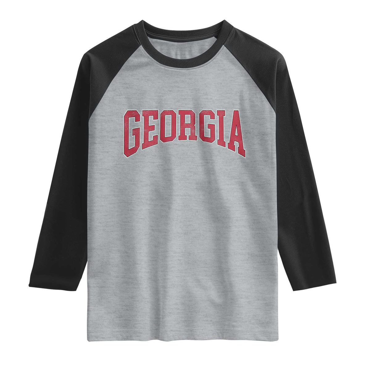 Georgia Sports Throwback Design Jersey Style Raglan Shirt