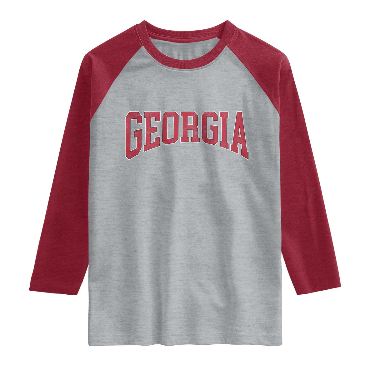 Georgia Sports Throwback Design Jersey Style Raglan Shirt