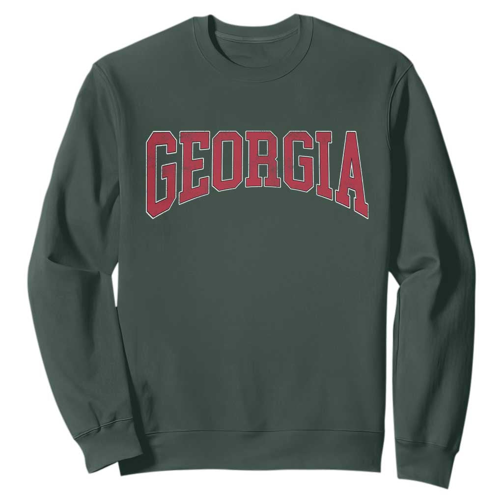 Georgia Sports Throwback Design Jersey Style Sweatshirt