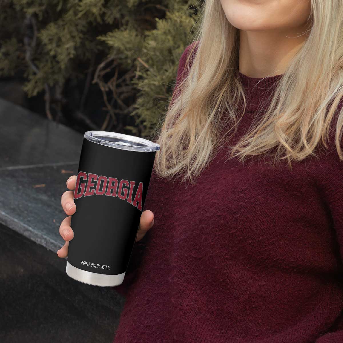 Georgia Sports Throwback Design Jersey Style Tumbler Cup
