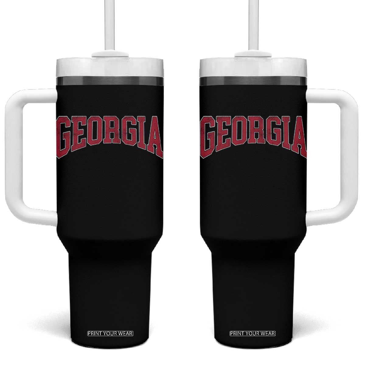 Georgia Sports Throwback Design Jersey Style Tumbler With Handle