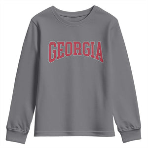 Georgia Sports Throwback Design Jersey Style Youth Sweatshirt