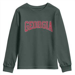 Georgia Sports Throwback Design Jersey Style Youth Sweatshirt