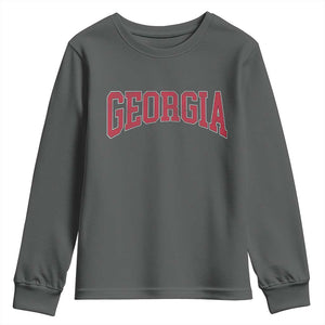 Georgia Sports Throwback Design Jersey Style Youth Sweatshirt