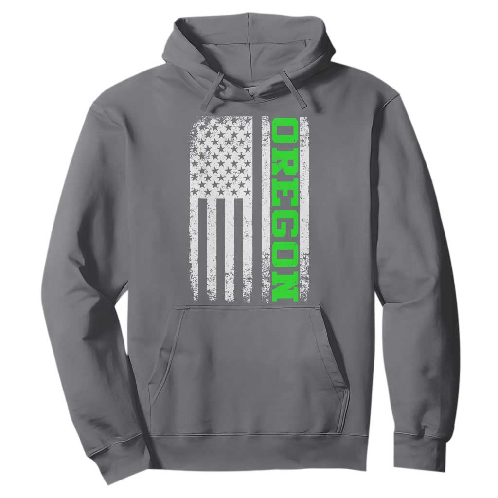 Vintage Oregon American Flag Hoodie Distressed Varsity Aesthetic Letters OR State