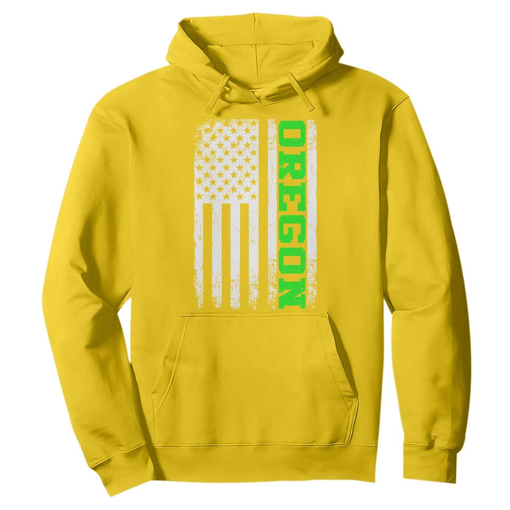 Vintage Oregon American Flag Hoodie Distressed Varsity Aesthetic Letters OR State