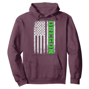Vintage Oregon American Flag Hoodie Distressed Varsity Aesthetic Letters OR State