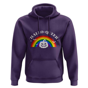 Halloween LGBT Hoodie Hallo Queer Halloween Rainbow Pumpkin TS11 Purple Print Your Wear