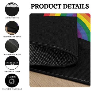 Halloween LGBT Round Rug Hallo Queer Halloween Rainbow Pumpkin