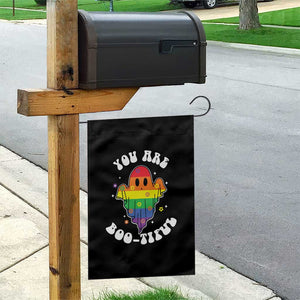 Halloween LGBT Garden Flag You Are Boo Tiful Beautiful Rainbow Ghost TS11 Print Your Wear