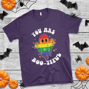 Halloween LGBT T Shirt You Are Boo Tiful Beautiful Rainbow Ghost TS11 Purple Print Your Wear